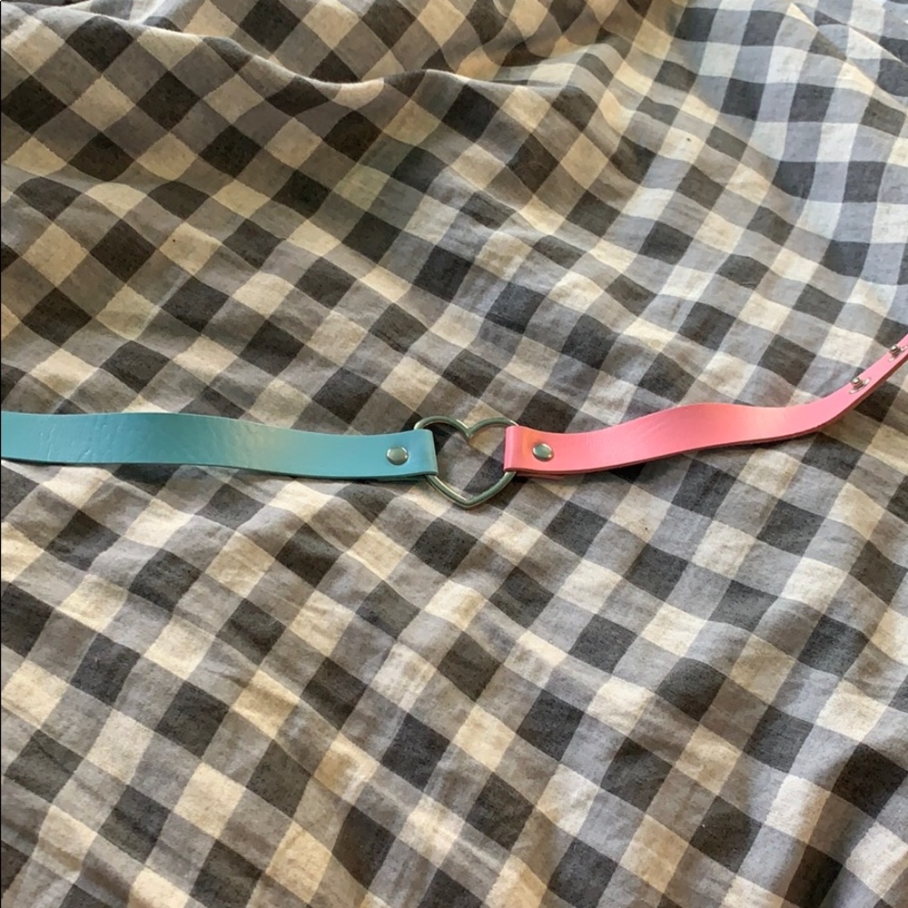 Two color heart choker